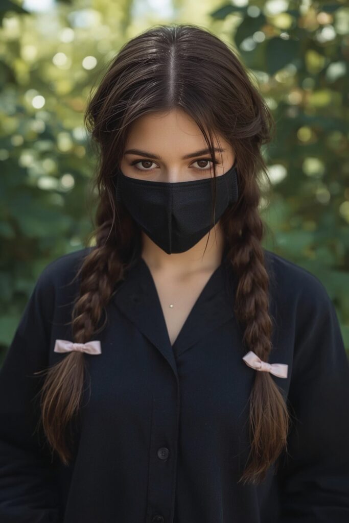 Double Fishtail Braids with Ribbons