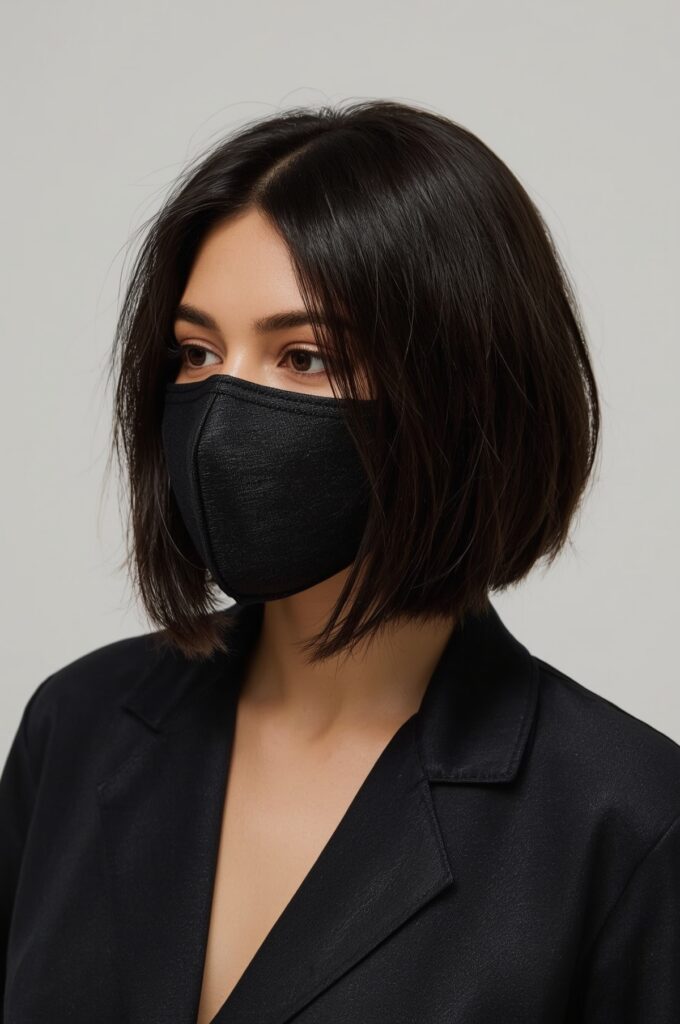 Chin-Length Side Part Bob