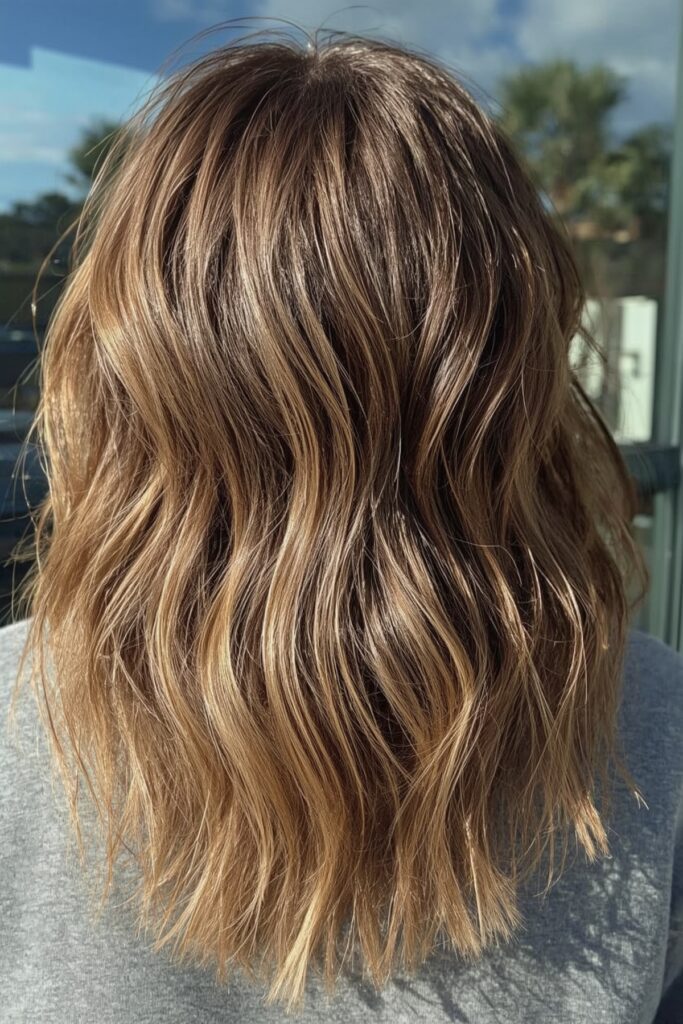 Sun-Kissed Long Layered Waves