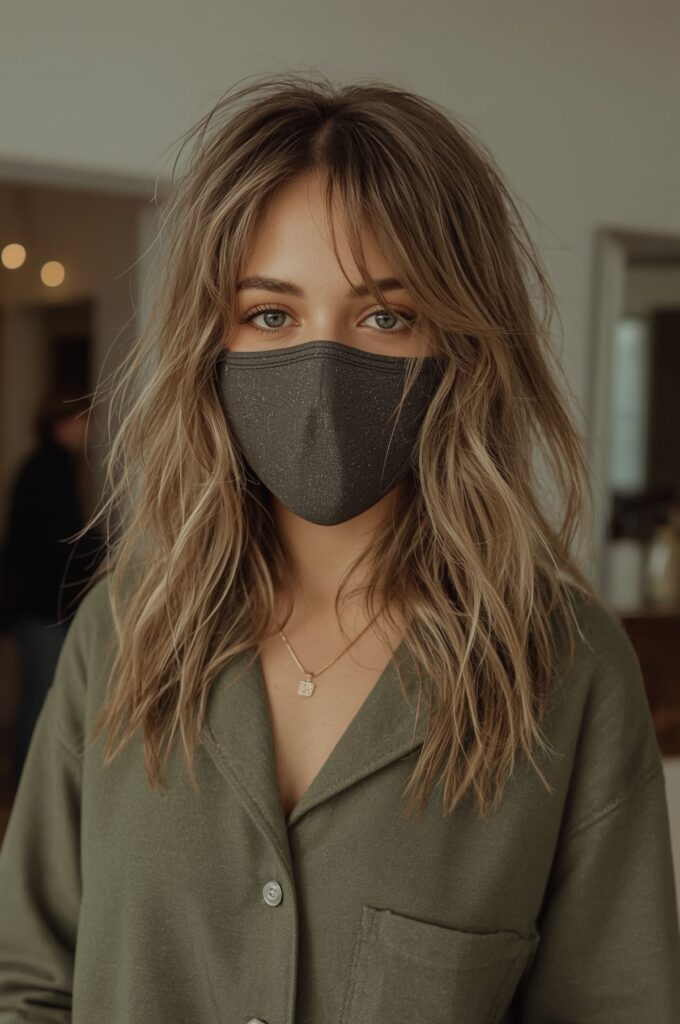 Wispy Bangs with Face-Framing Layers