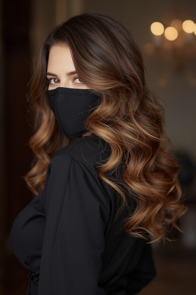 Side Part with Ombre Curls