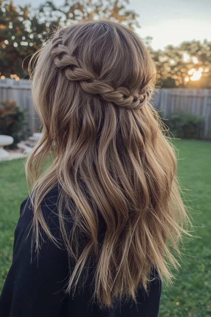 Boho Side Braid with Loose Waves
