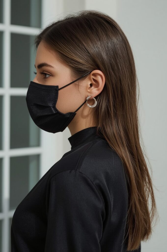 Side Part with Tucked-Behind-Ear Style