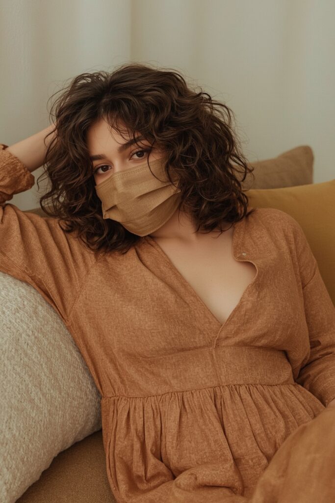 Layered Curls With Zigzag Side Part