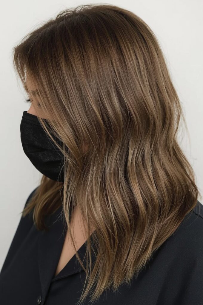 Side Part Sew In With Highlights And Lowlights