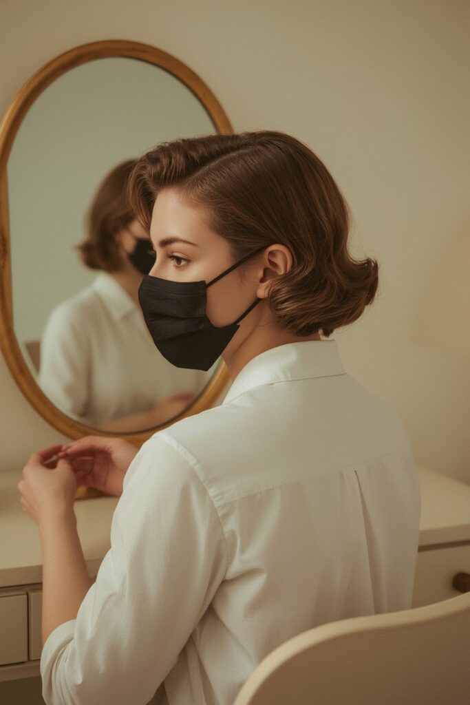 Side Part With Soft Pinned Roll (Vintage Inspired)