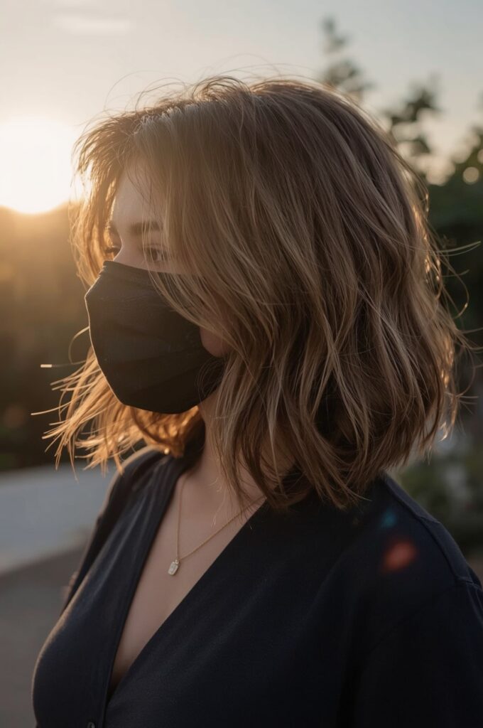 Side-Swept Bob with Soft Waves