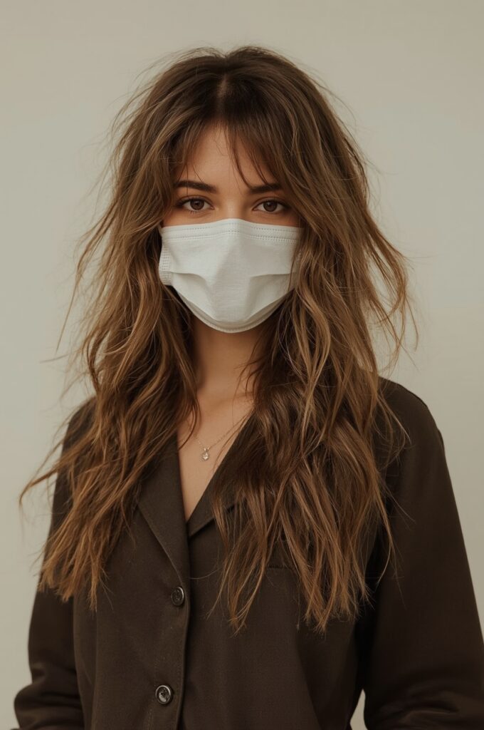 Voluminous Hair with Wispy Bangs
