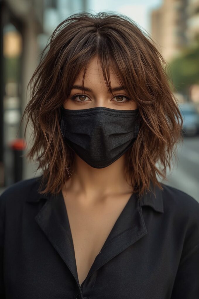 Wispy Bangs with Layered Bob