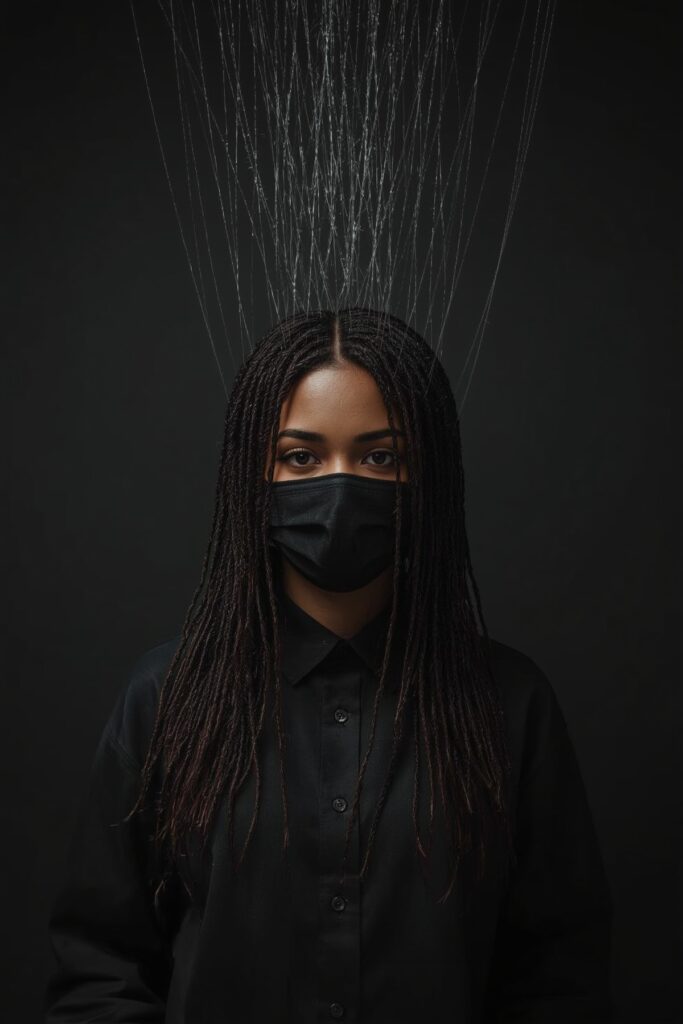 Floating Braids with Transparent Thread