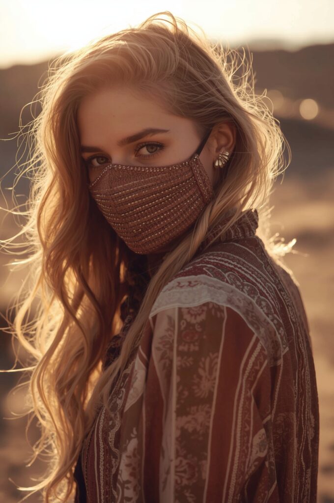 Side Part with Beaded Boho Waves