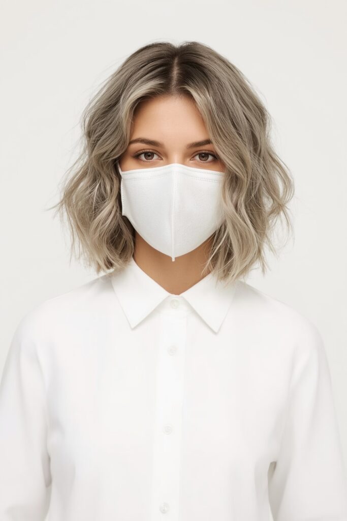 Chin-Grazing Blunt Bob for Wavy Hair