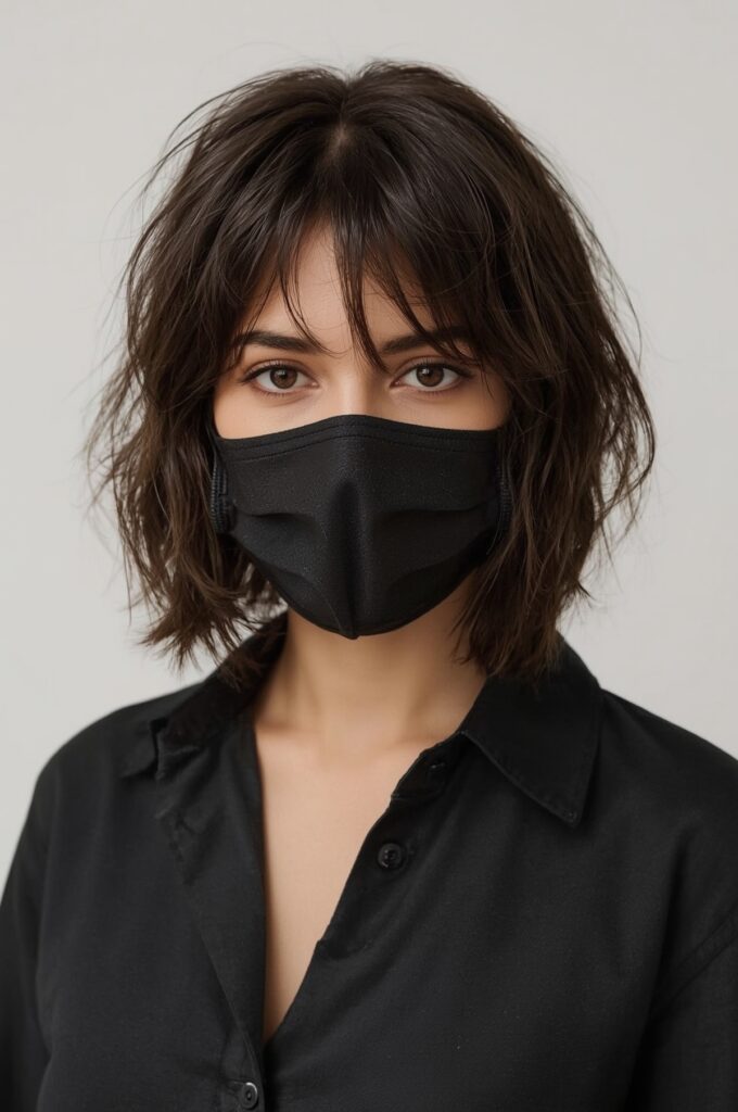 Wispy Bangs with Angled Bob