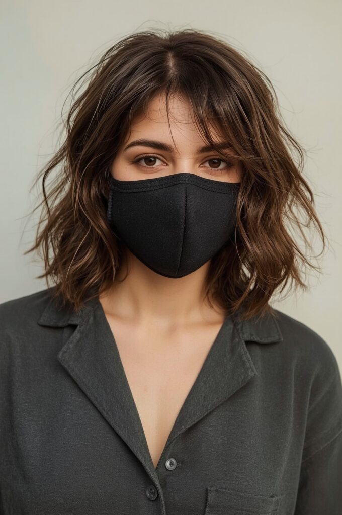 Wispy Bangs with Shoulder-Length Curls