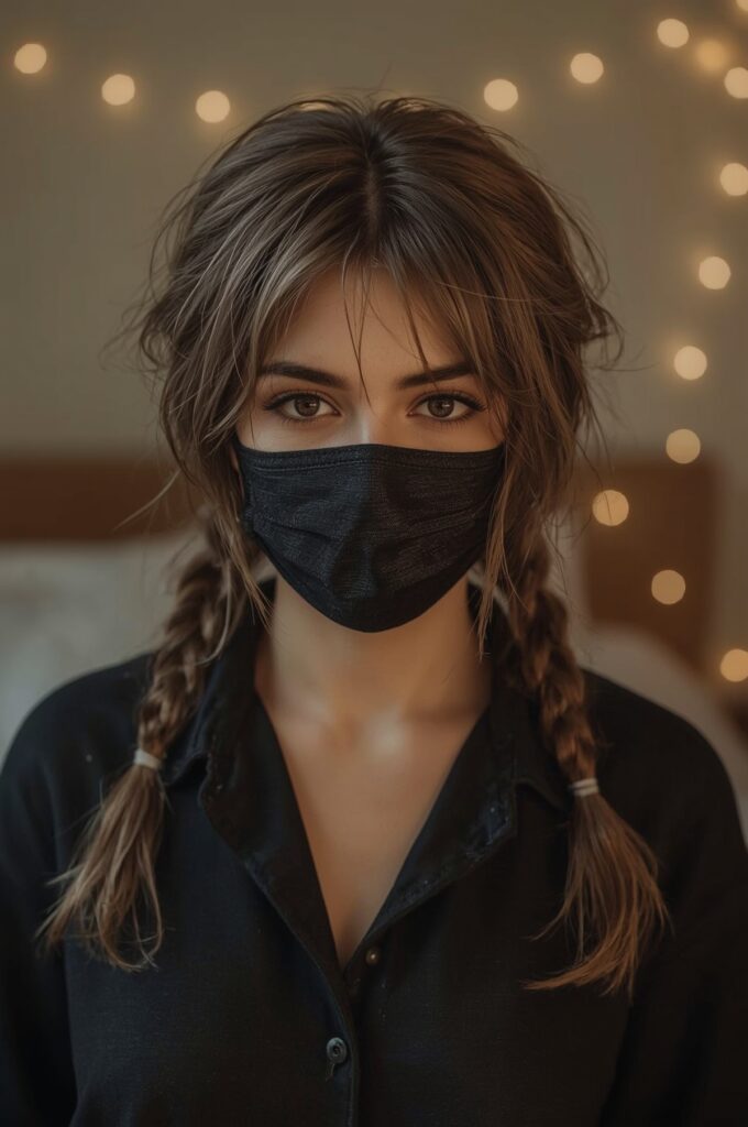 Wispy Bangs with Braided Pigtails