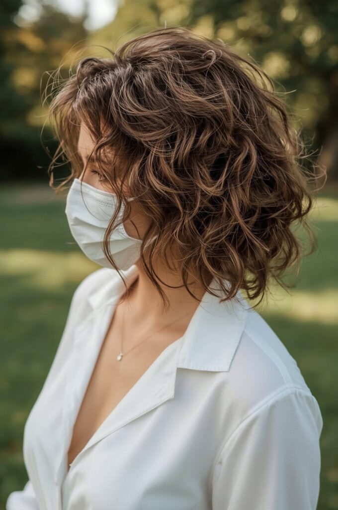 Side Part Romantic Curly Updo