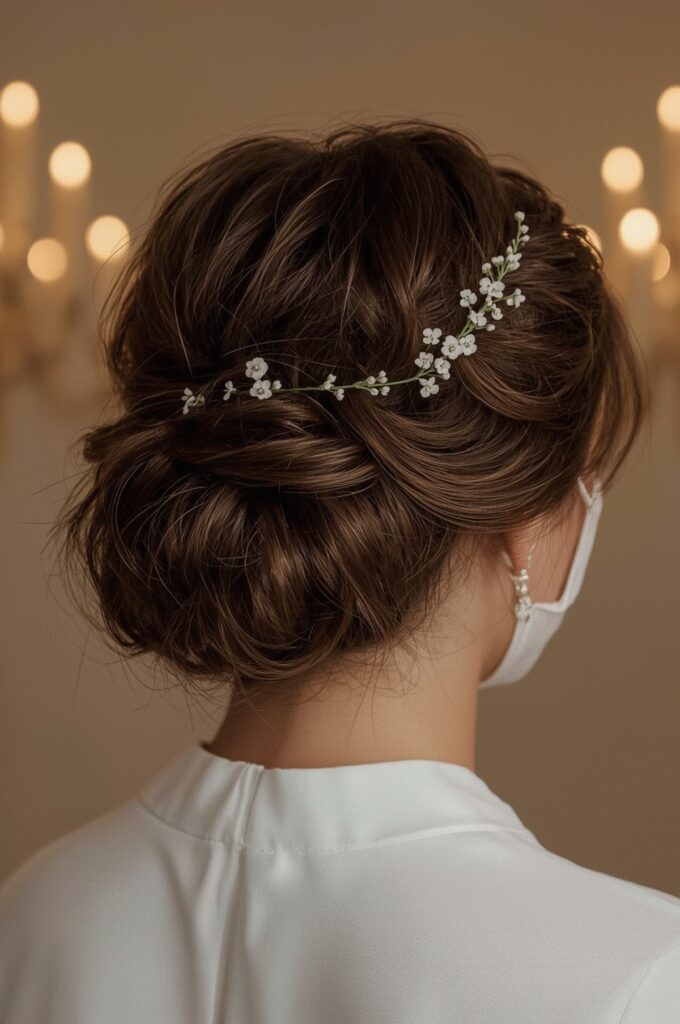Wispy Bangs with Romantic Updo