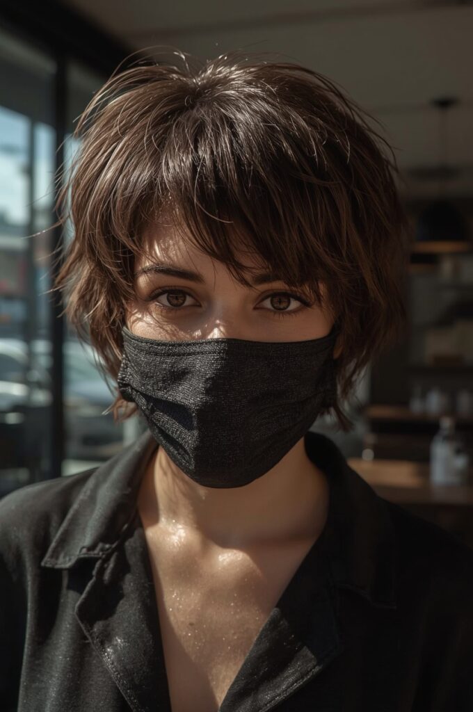 Wispy Bangs with Textured Shaggy Pixie