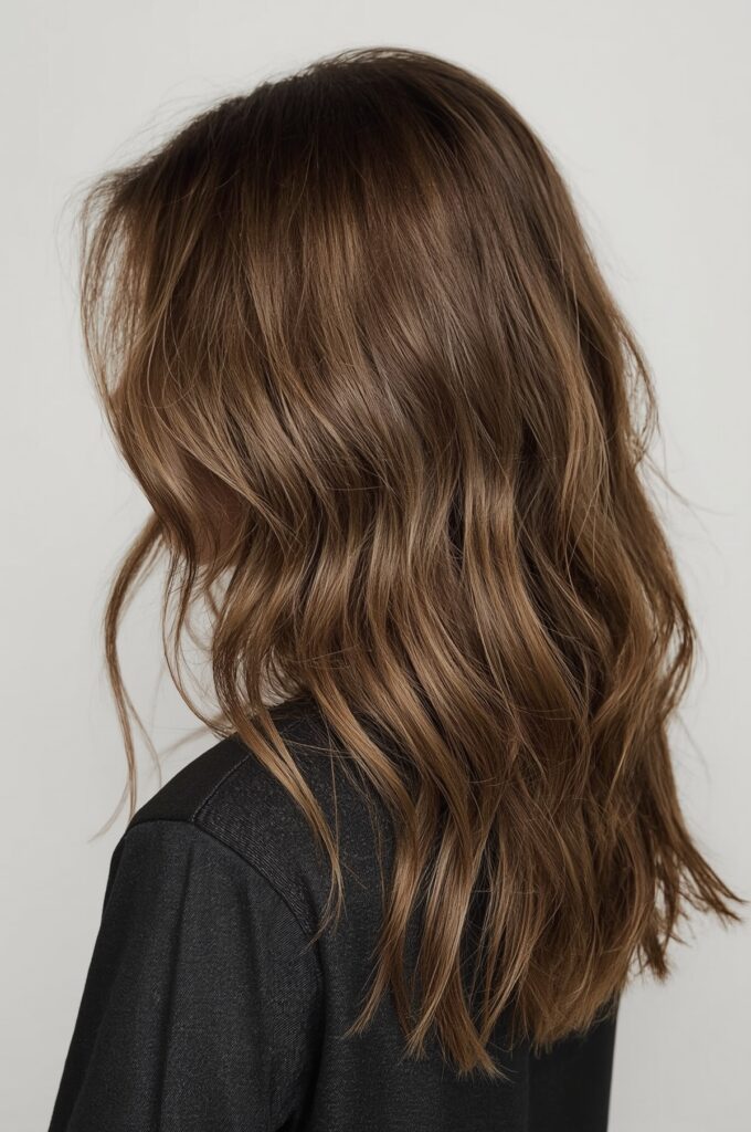Long Layered Side Part Sew In