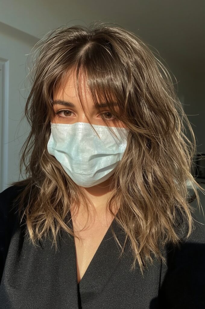 Side Part with Curtain Bangs