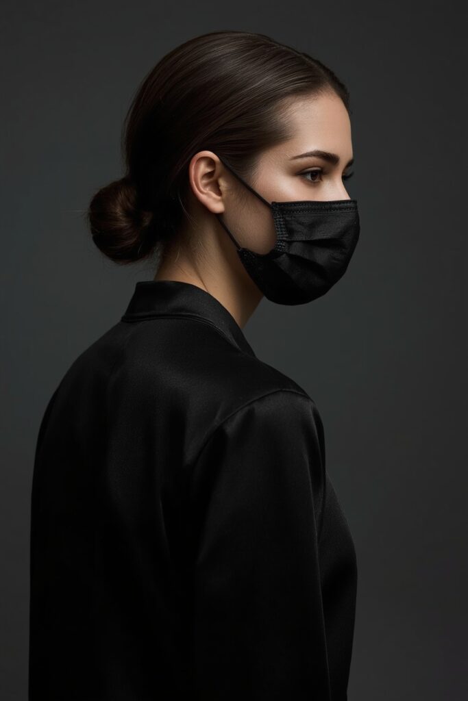 Slick Side Part Low Bun