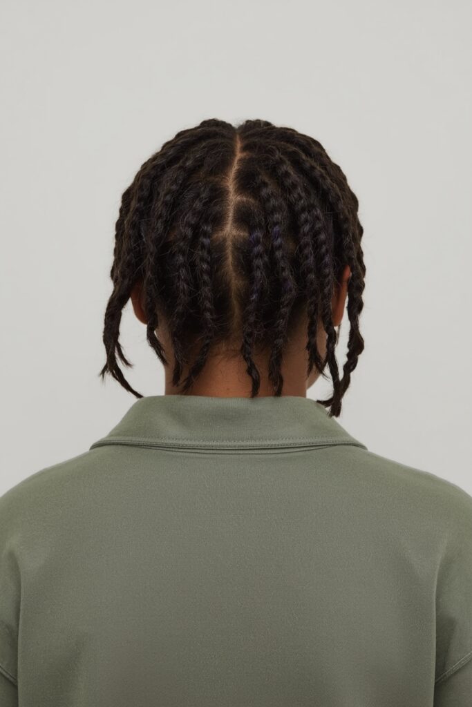 Colored Peekaboo Braids Underneath