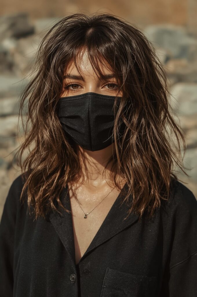 Wispy Bangs with Boho Waves