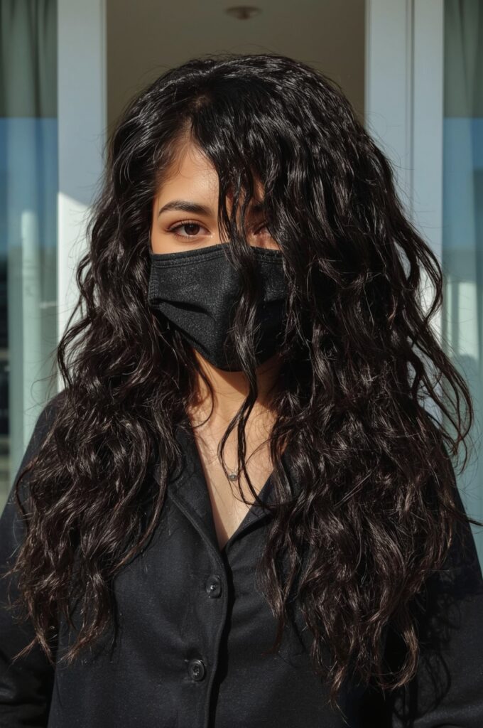 Side Part Crochet Braids with Voluminous Waves