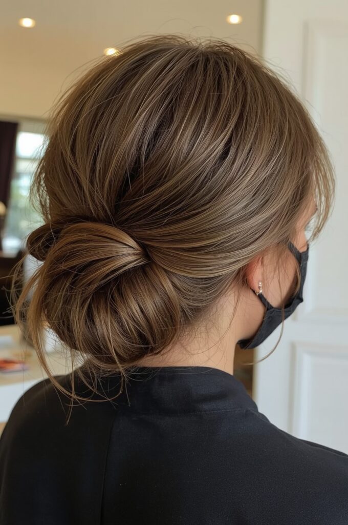 Classic Side-Parted French Twist