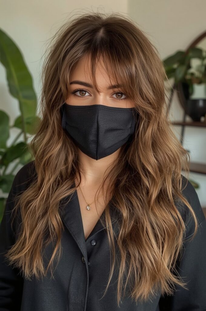 Wispy Bangs with Face-Framing Layers