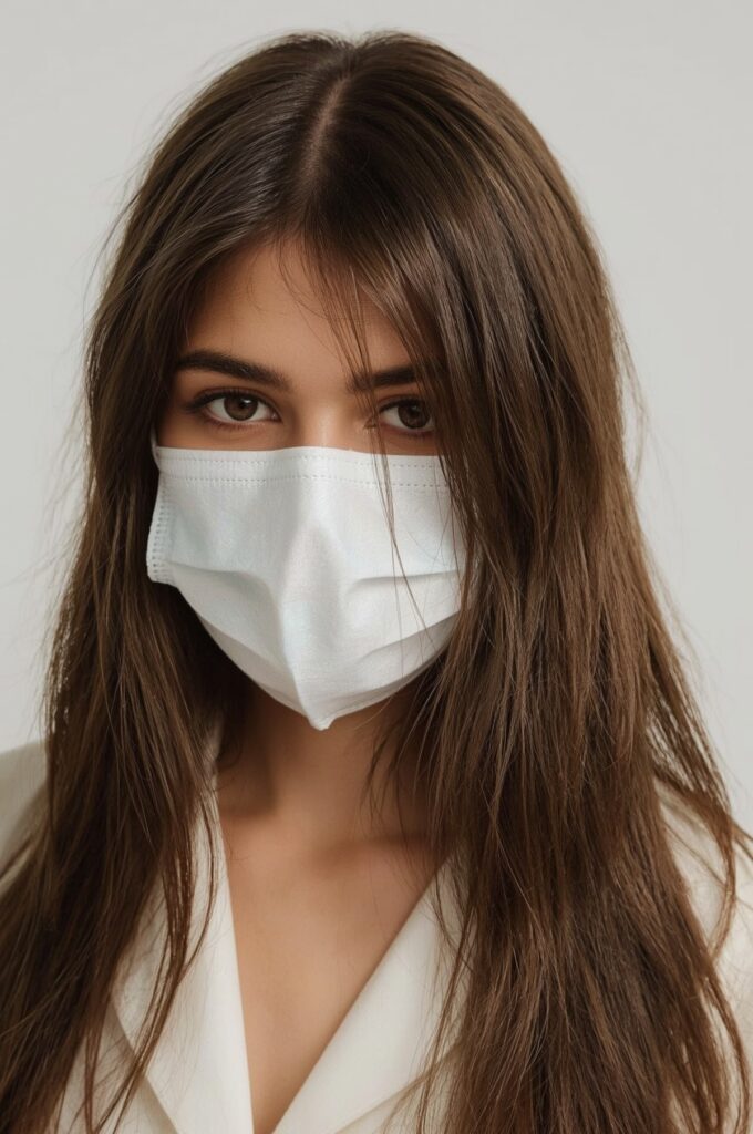 Classic Brow-Grazing Wispy Bangs with Sleek Long Hair