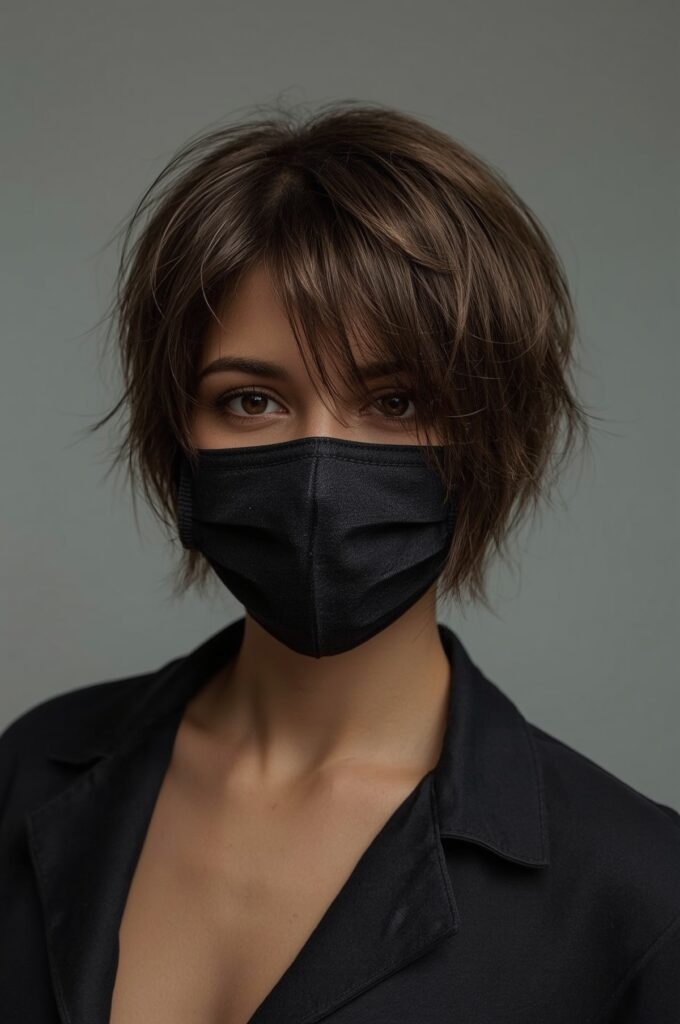 Long Pixie with Side-Swept Wispy Bangs