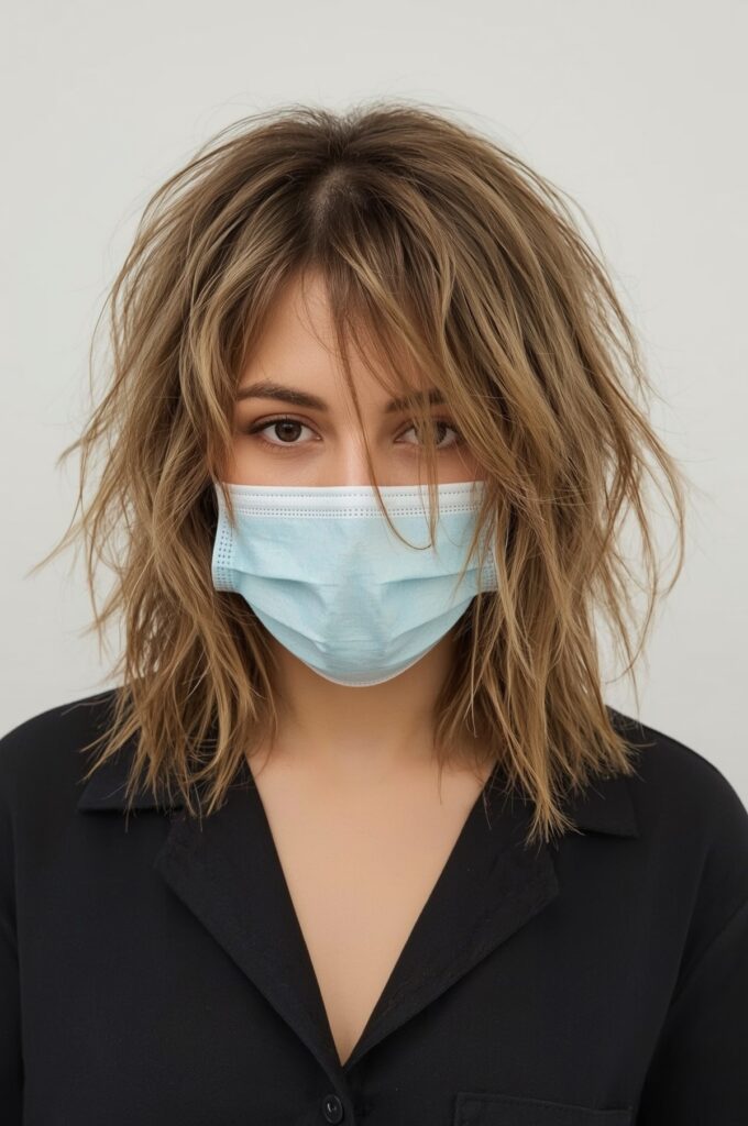 Messy Shag Layers with Wispy Bangs