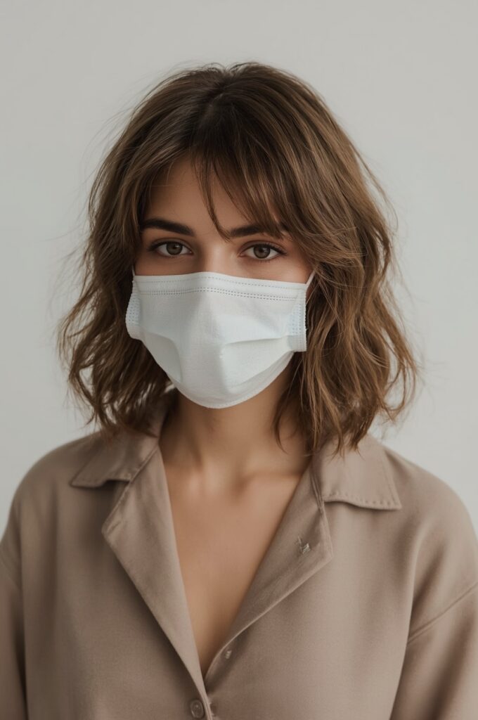 Softly Layered Lob with Wispy Bangs