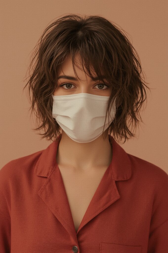 Retro Shaggy Bob with Thin Fringe