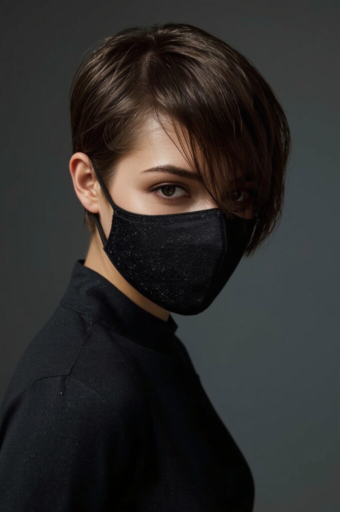 Sleek Side-Parted Pixie