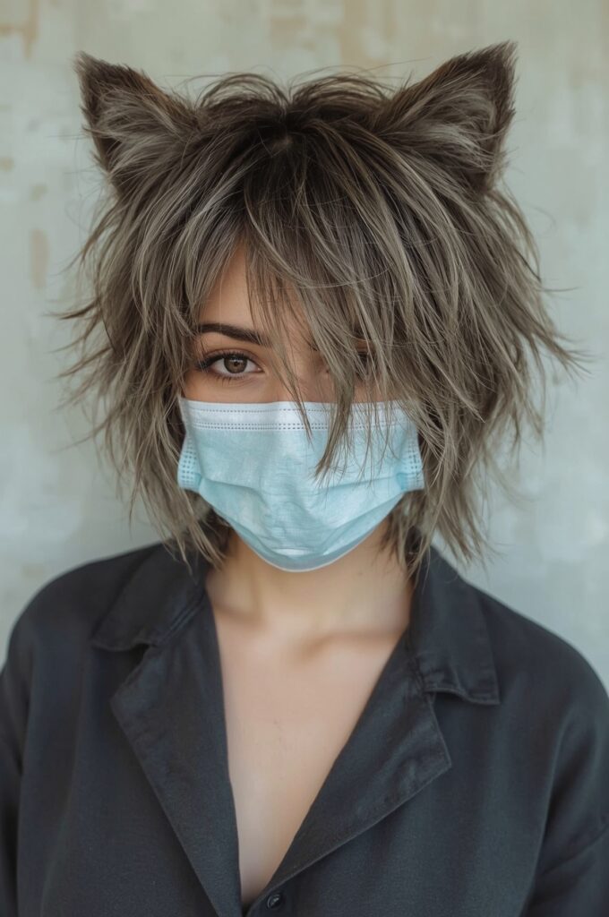 Layered Wolf Cut with Wispy Fringe