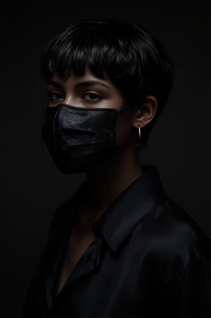 Jet Black Cropped Pixie