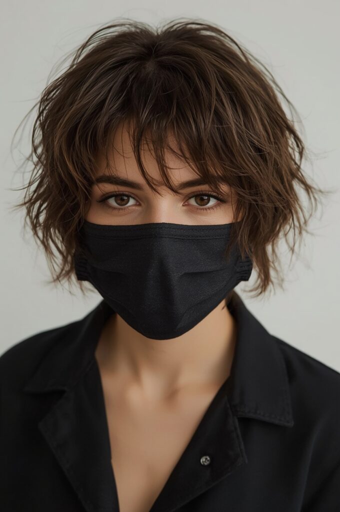 Messy Crop with Flowy Fringe