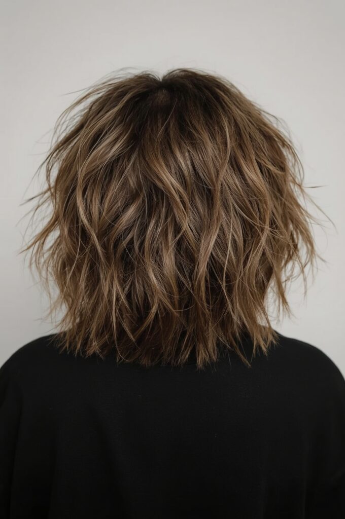 Choppy Shoulder-Length Cut