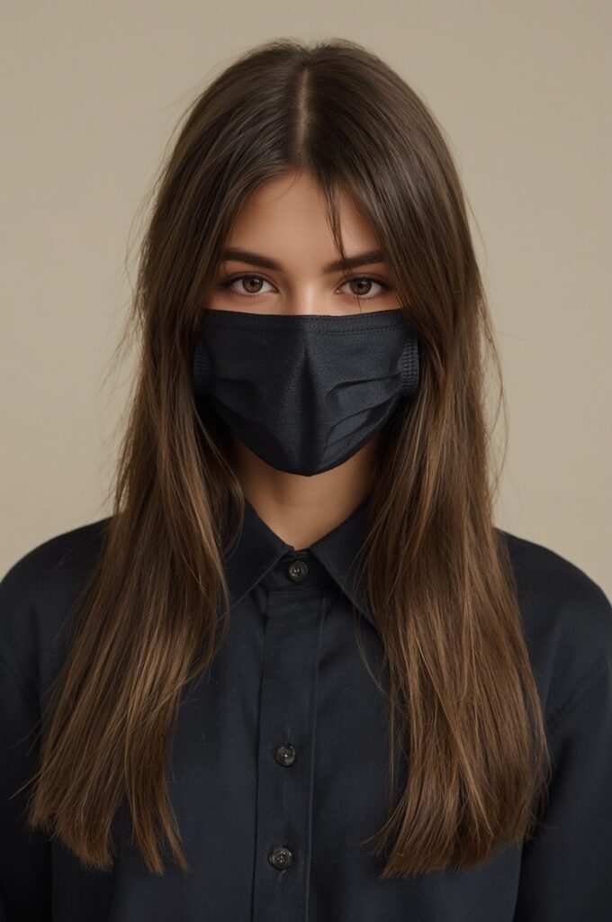 Straight Long Hair with Rounded Wispy Fringe