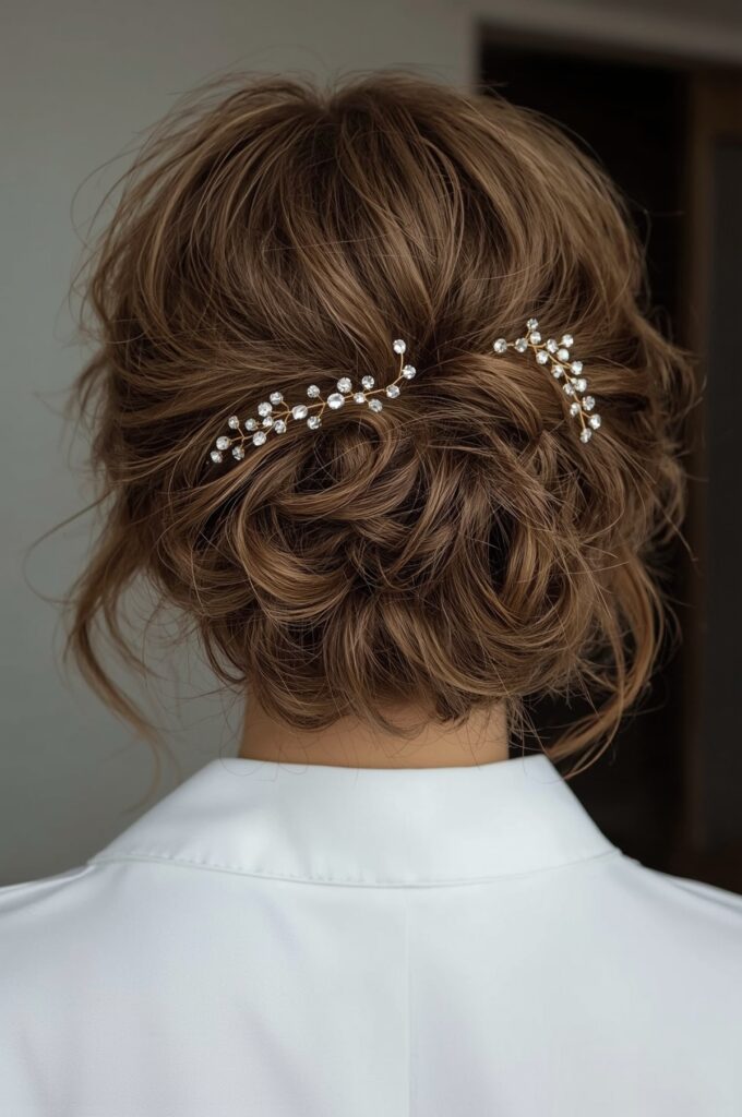 Choppy Layers with Hair Jewelry