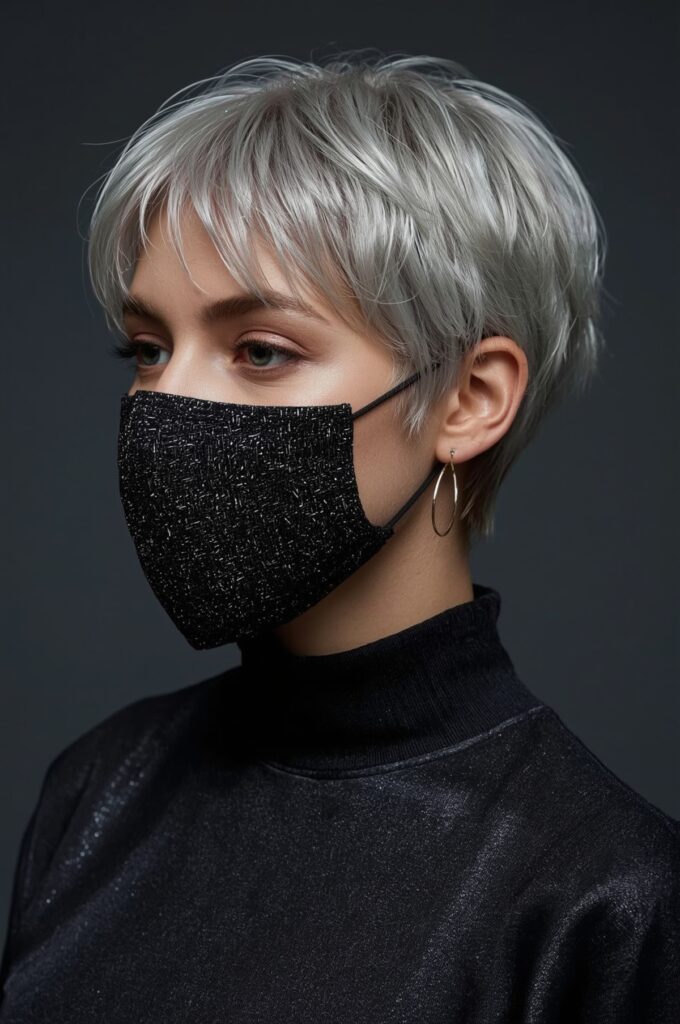 Silver Metallic Pixie