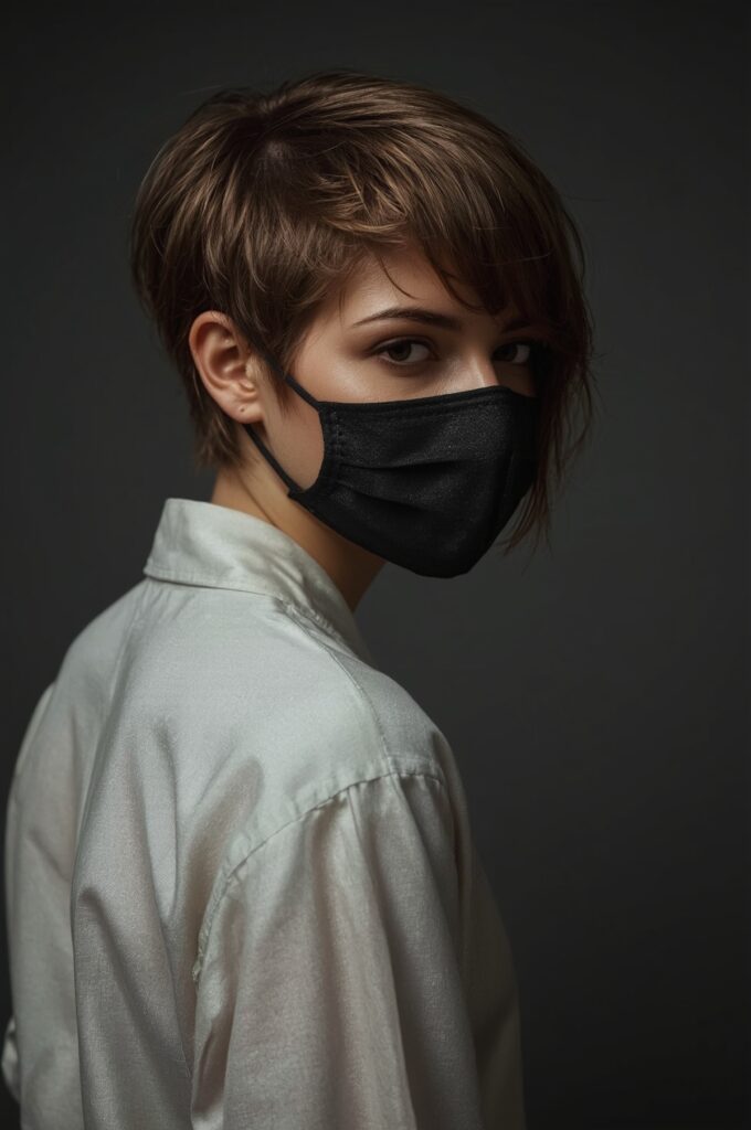 Asymmetrical Pixie with Long Fringe