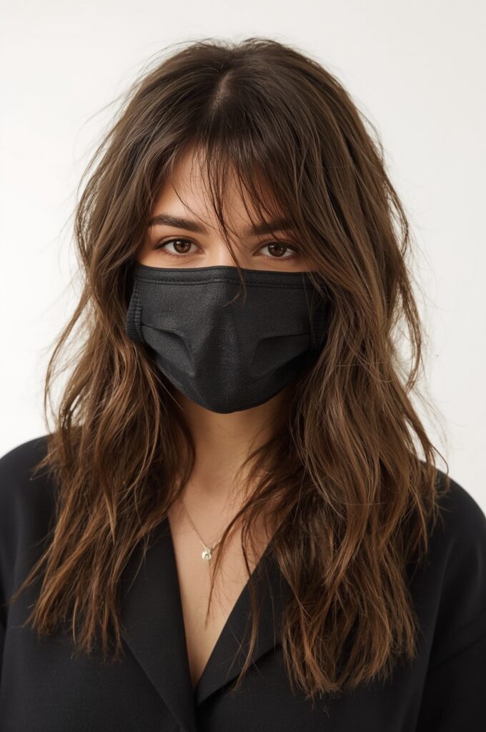 Long Layered Cut with Airy Wispy Fringe