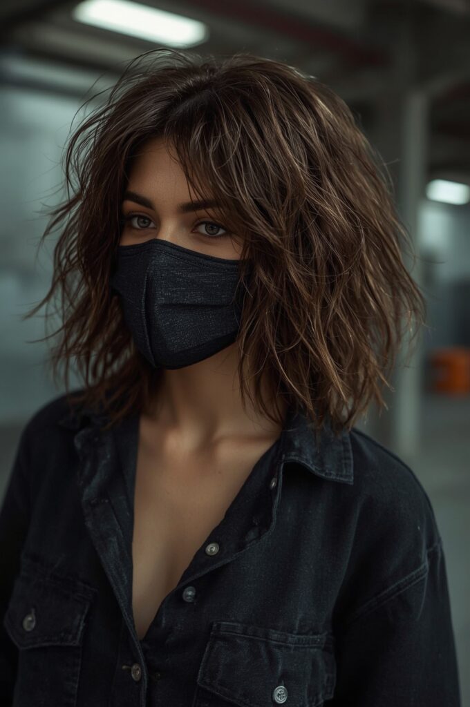 Rocker-Inspired Shaggy Lob