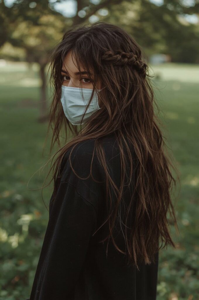 Wispy Bangs with Loose Long Boho Braids