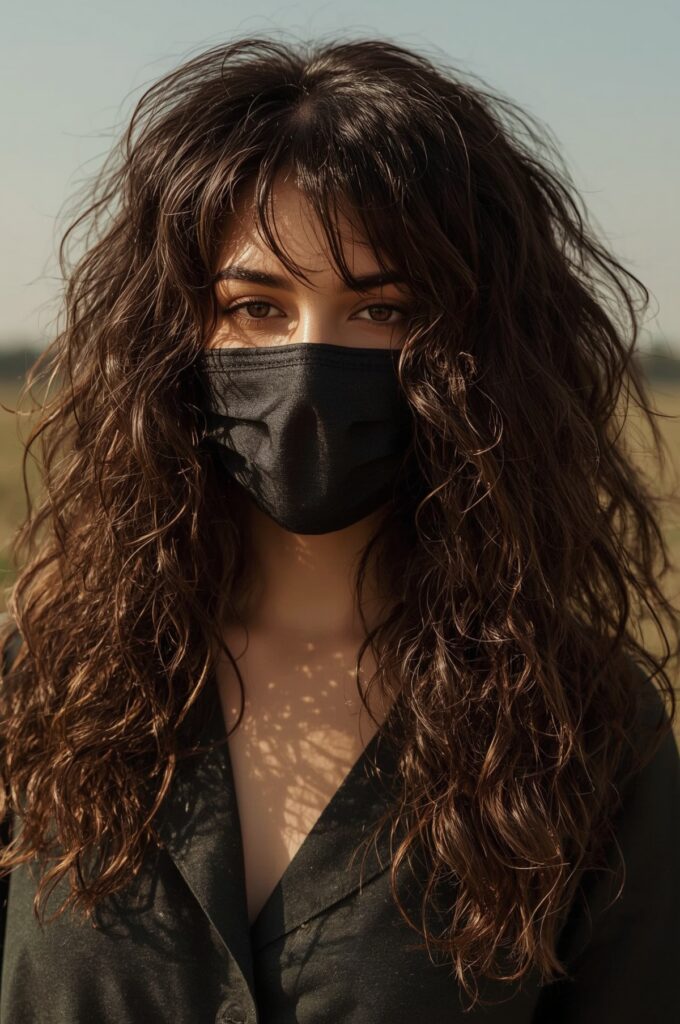 Wispy Bangs Paired with Long Voluminous Curls