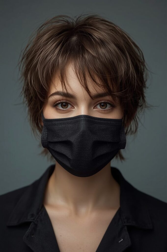 Pixie Cut with Baby Wispy Bangs