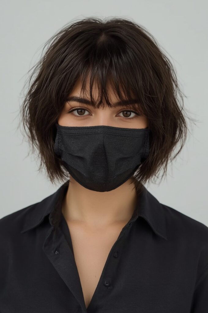 Short Blunt Cut with Soft Fringe